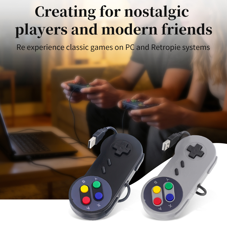 Retro Gaming Raspberry Pi 4 - Manette de jeu rétro USB pour