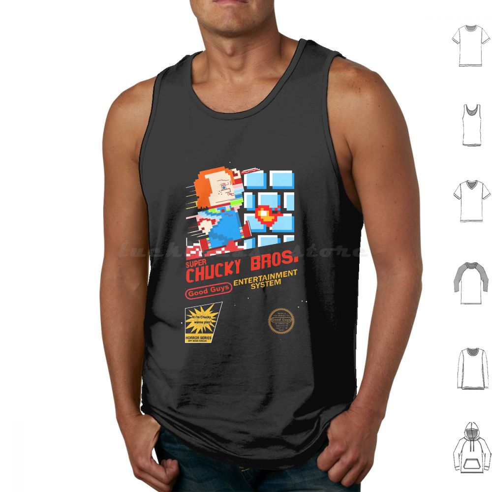 Retro Gaming Guy - Super Chucky 1 Tank Tops imprimés