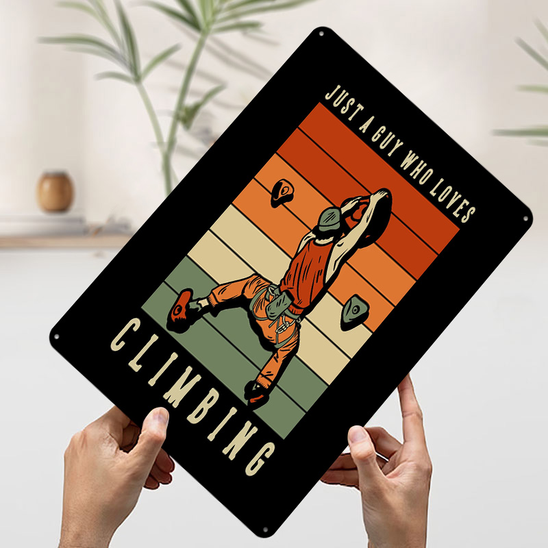 Affiche en tôle rétro 'Climbin - Retro Gaming Guy avis et prix