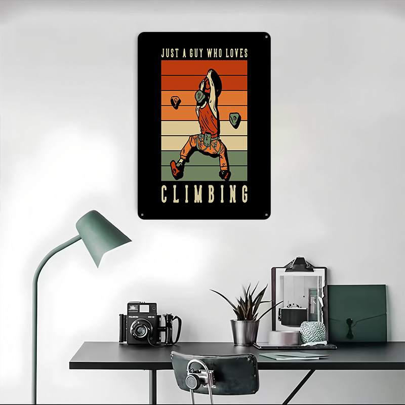 Affiche en tôle rétro 'Climbin - Retro Gaming Guy avis et prix