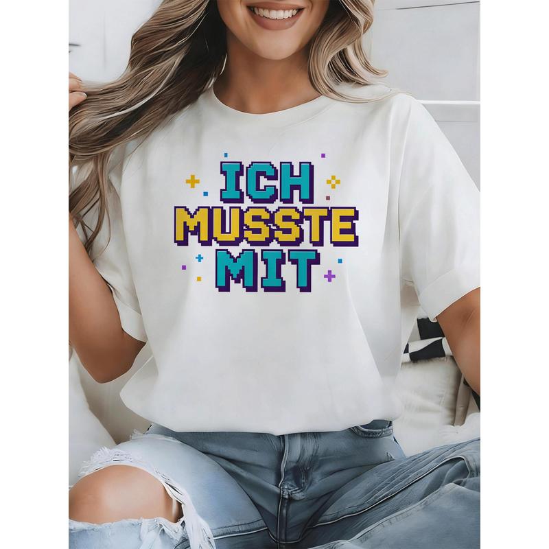 Ich Musste Mit German Meme T-S - Retro Gaming Fonts avis et prix